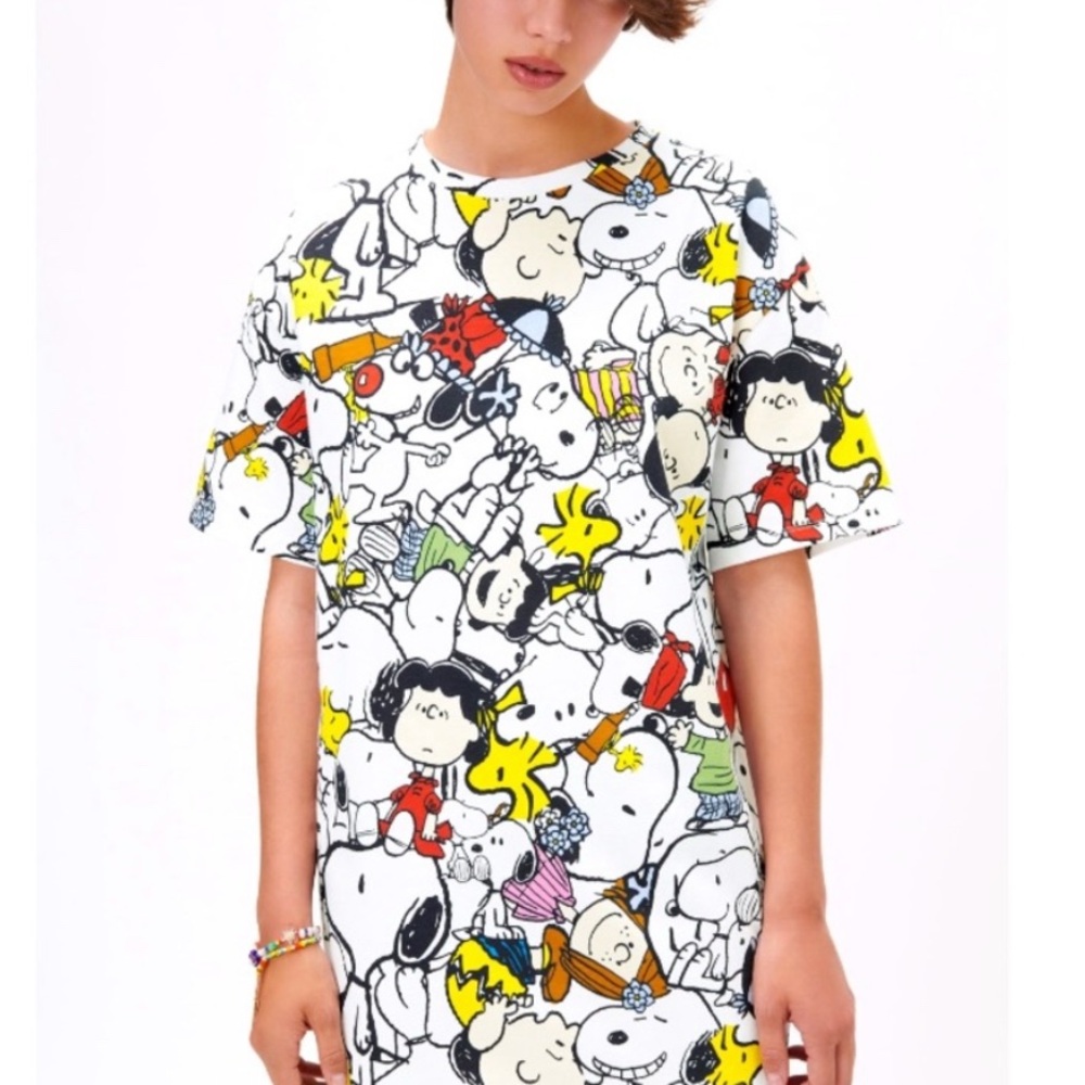 ZARA x PEANUTS SNOOPY Mini Shirt Dress